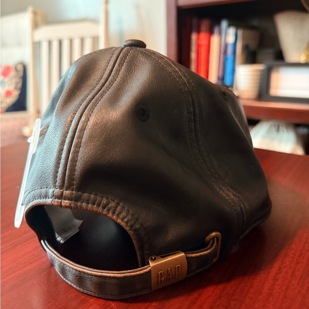 GAP Black Leather Cap